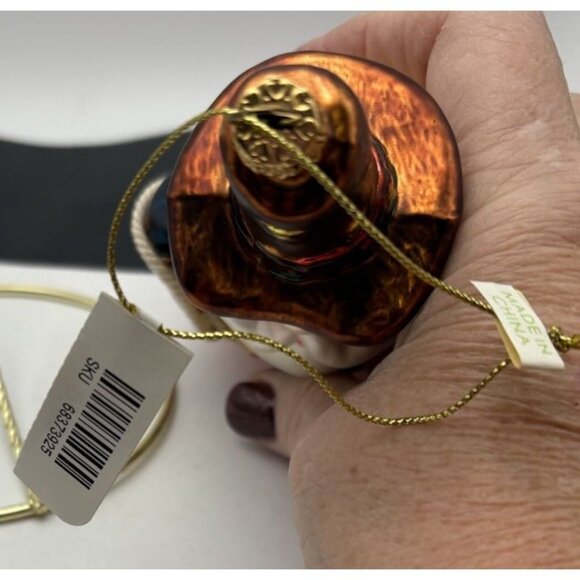 OLD WORLD BLOWN GLASS ORNAMENT WESTERN SANTA Cowboy - Picture 4 of 7